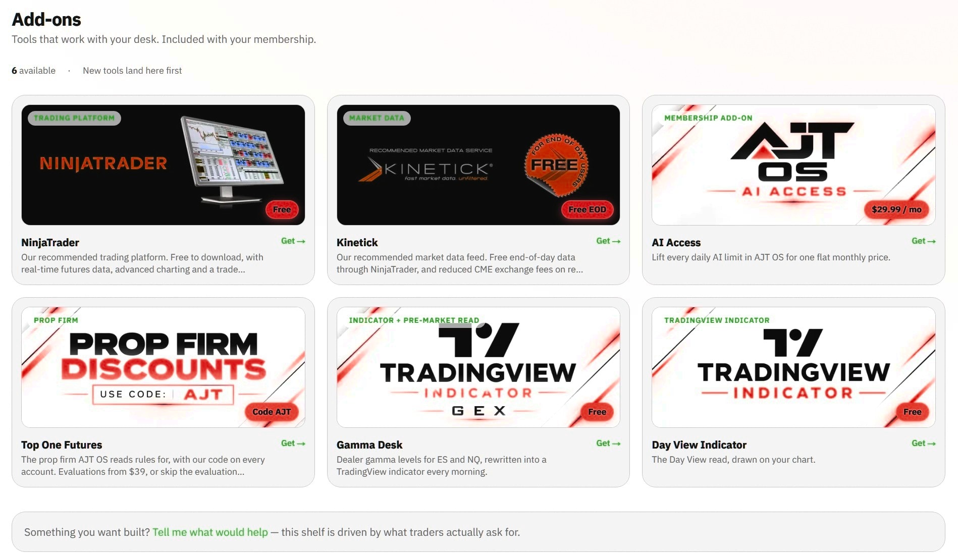 AJT OS Add-ons: Tools that work with your desk.